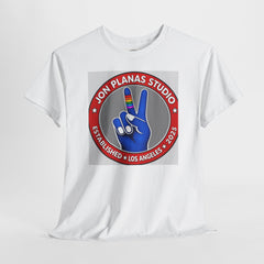 Pride Peace Sign T-Shirt — Jon Planas Studio Rainbow Logo Tee