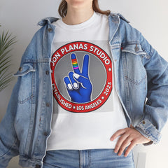 Pride Peace Sign T-Shirt — Jon Planas Studio Rainbow Logo Tee