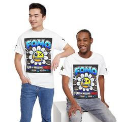 Graphic Tee — 'FOMO: Fear of Missing Oreos' Colorful Flower Art T-Shirt