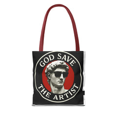 Copy of Tote Bag - Graphic Cubic Style Flowers Designer Weekend Bag with God Safety Artist Logo