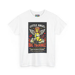 T-Shirt — "Little Angel, Big Trouble" Vintage Graphic Tee