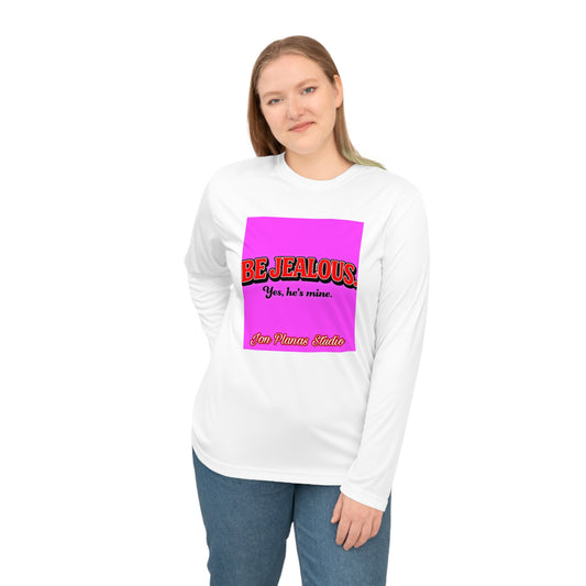 Be Jealous Performance Long Sleeve Shirt — Retro Pink Graphic