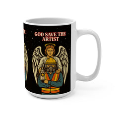 Mug — "God Save the Artist" Illustrated Protective-Worker 15oz Coffee Mug