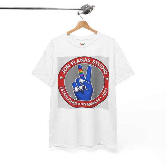 Pride Peace Sign T-Shirt — Jon Planas Studio Rainbow Logo Tee