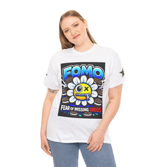 Graphic Tee — 'FOMO: Fear of Missing Oreos' Colorful Flower Art T-Shirt