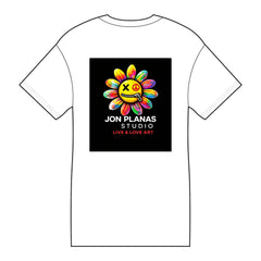 Psychedelic Cat Pyramid Tee — Jon Planas Studio "Live & Love Art" Graphic T-Shirt