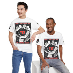 YES Unity Art T‑Shirt — "Live Live Love Art" Graphic Tee with "If one of us suffers..." Back Quote