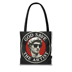 Copy of Tote Bag - Graphic Cubic Style Flowers Designer Weekend Bag with God Safety Artist Logo