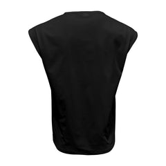 Men's Loose Short Sleeve T-Shirt round Neck Sleeveless Casual Breathable Summer Sports Basic Vest