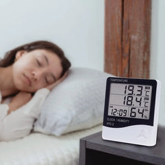 LCD Digital Temperature Humidity Meter HTC-2/HTC-1 Home Indoor Outdoor Hygrometer Thermometer Weather Station with Clock