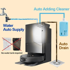 Compatible with Roborock Q revo Max QV35 Q revo Edge Robot Vacuum Water Change Kit Auto Water Refill and Drain water hookup kit