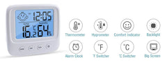 Indoor Thermometers Digital Meter Hygrometer Room Thermometer and Humidity Gauge with Clock Humidity Temperature Tool