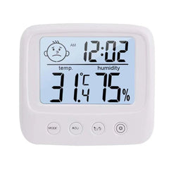 Indoor Thermometers Digital Meter Hygrometer Room Thermometer and Humidity Gauge with Clock Humidity Temperature Tool