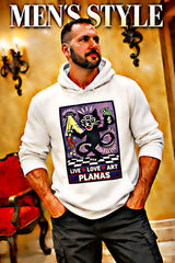 Crewneck Sweatshirt — 'Live • Love • Art' Colorful Street Art Cat Design