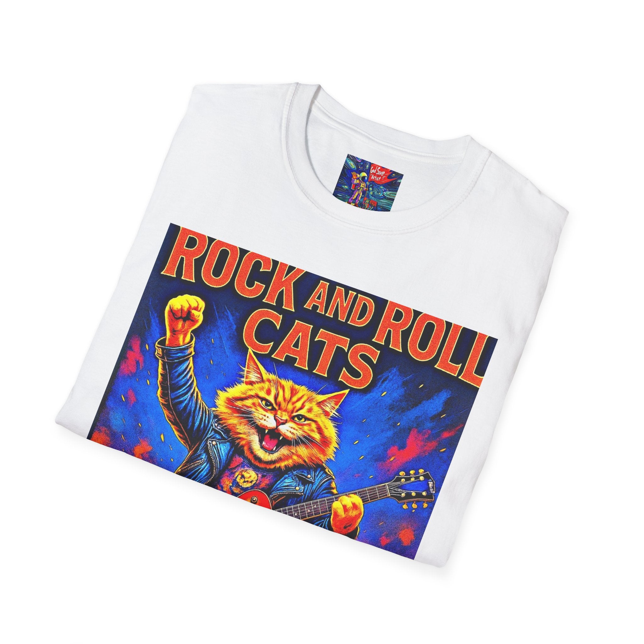 Rock and Roll Fat Cat T-Shirt — "Year of the Rock and Roll" Art Tee