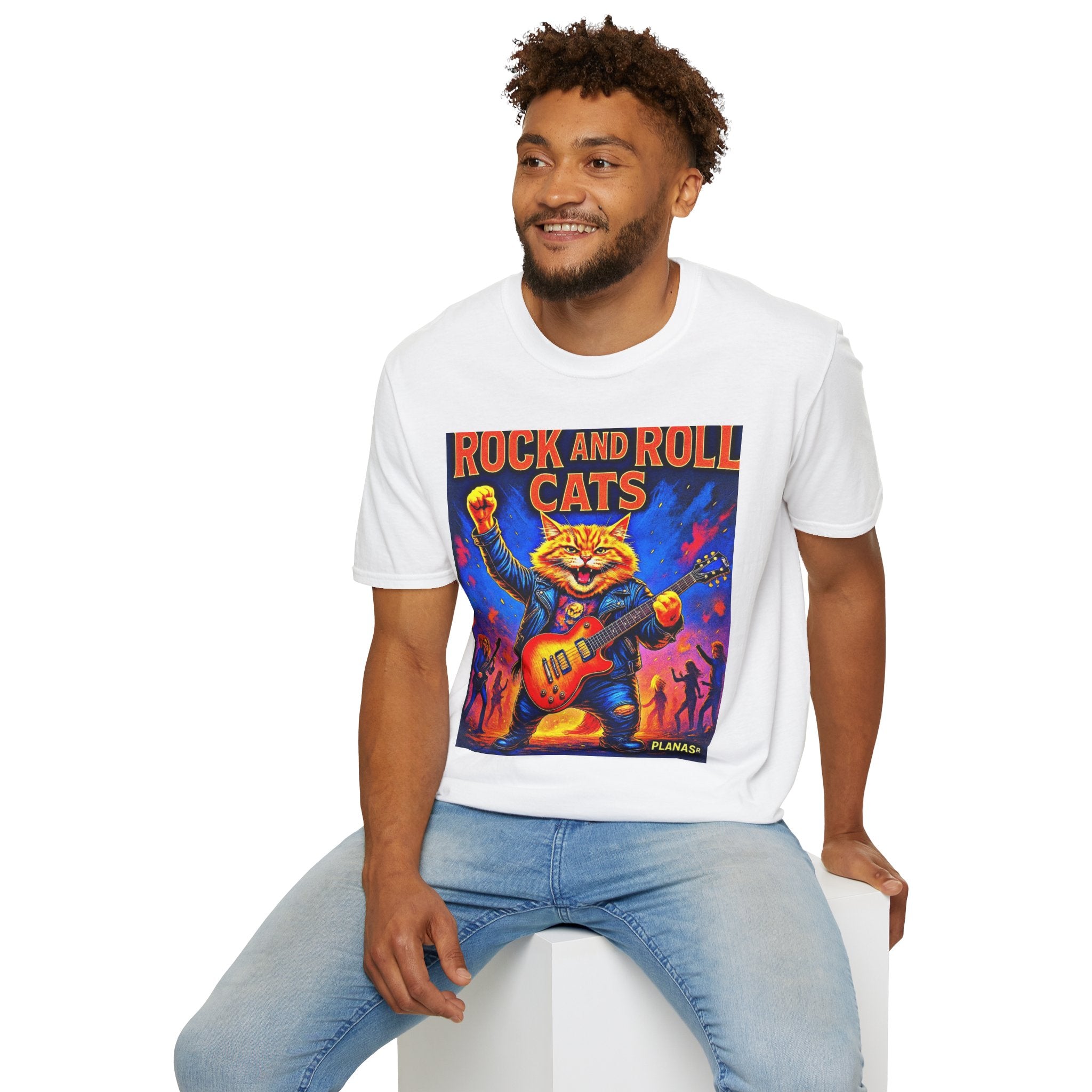 Rock and Roll Fat Cat T-Shirt — "Year of the Rock and Roll" Art Tee