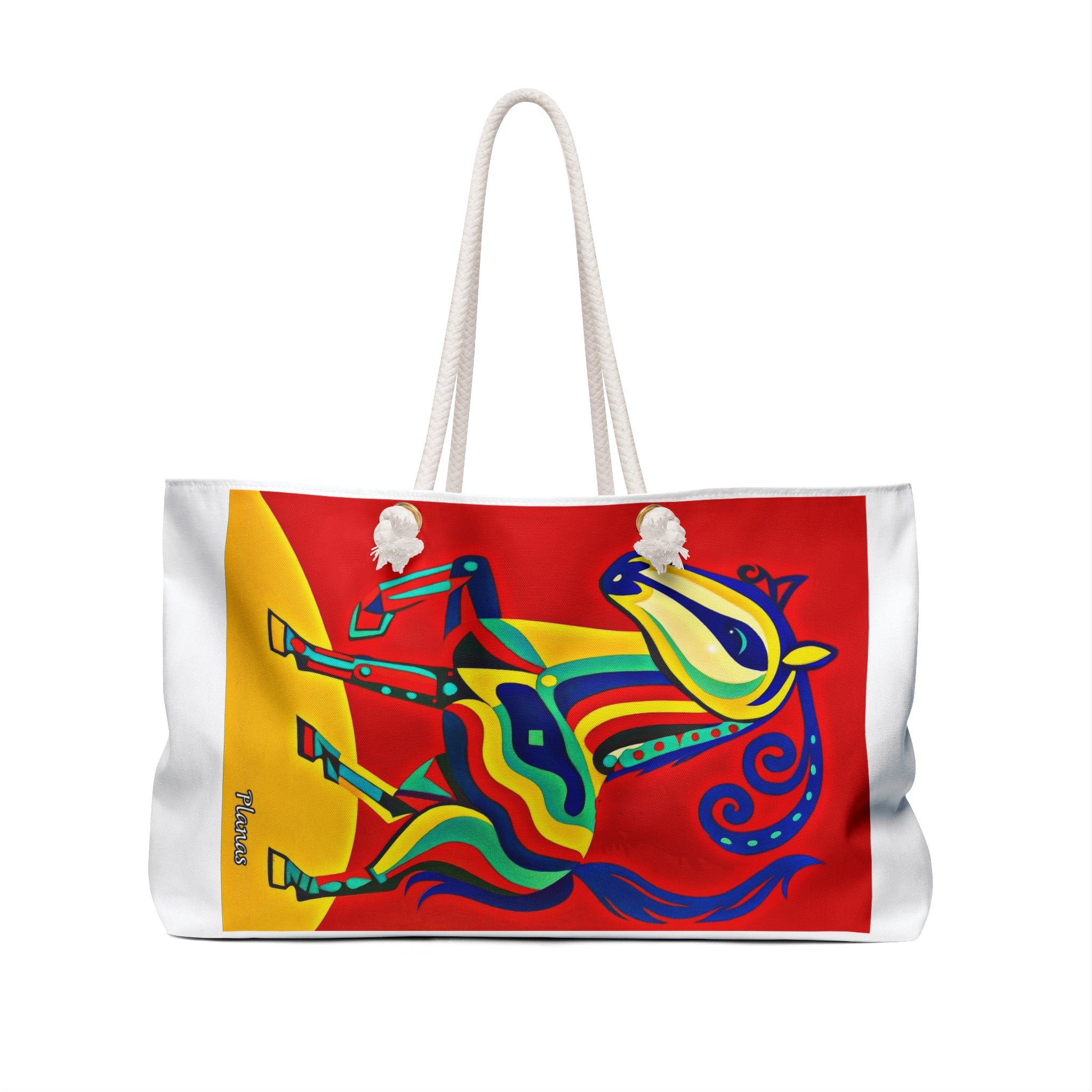 Weekender Bag - Neon Horse Design by Planas