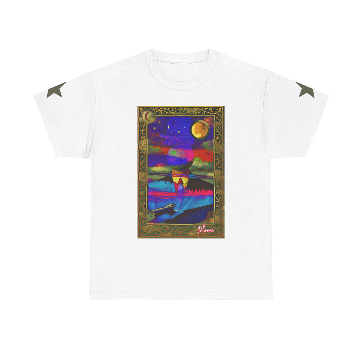 Yellow Stone Nights , Colorful Cotton T-Shirt, Graphic Tee for Art Lovers, Unique Gift for Birthdays, Cozy Casual Top