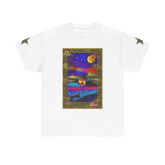 Yellow Stone Nights , Colorful Cotton T-Shirt, Graphic Tee for Art Lovers, Unique Gift for Birthdays, Cozy Casual Top
