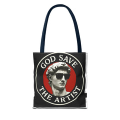 Copy of Tote Bag - Graphic Cubic Style Flowers Designer Weekend Bag with God Safety Artist Logo