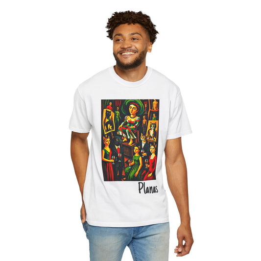 Cat Gallery T-Shirt — 'Cats Viewing Humans' Artistic Tee for Cat Lovers