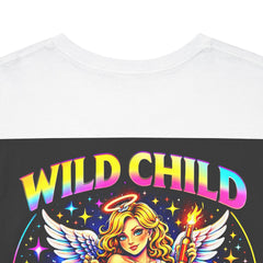 Wild Child Graphic Tee — Retro Angel Tarot T‑Shirt