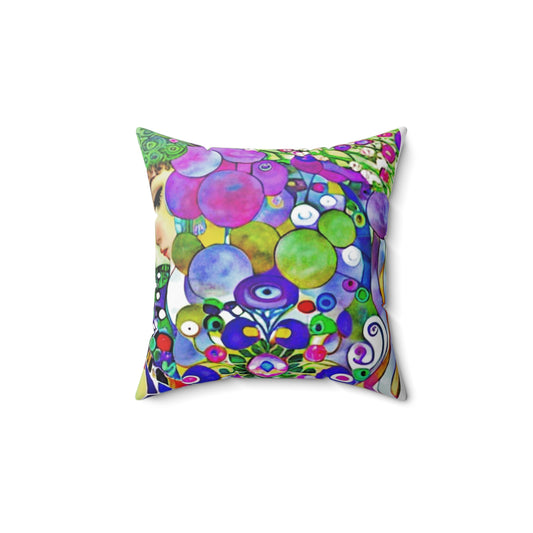 Vibrant Decorative Pillow Cover for Home Decor, Colorful Art Cushion for Gift Giving, Accent Pillow for Living Room, Cozy Sofa Pillow
