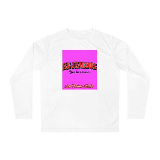 Be Jealous Performance Long Sleeve Shirt — Retro Pink Graphic