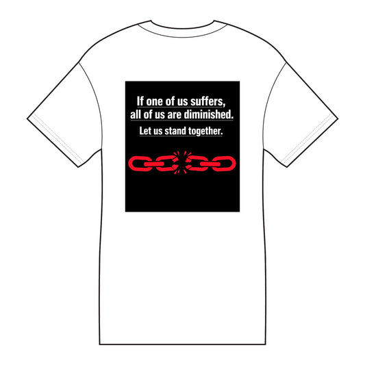 Core Cotton Tee — "Look Away. Silence Grows." Awareness Graphic T-Shirt
