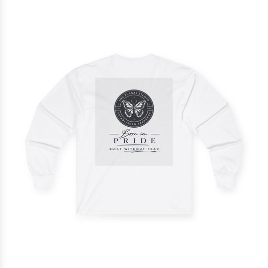 Sex Angel Graphic Long Sleeve Tee — Bold Retro Motorcycle Club Design