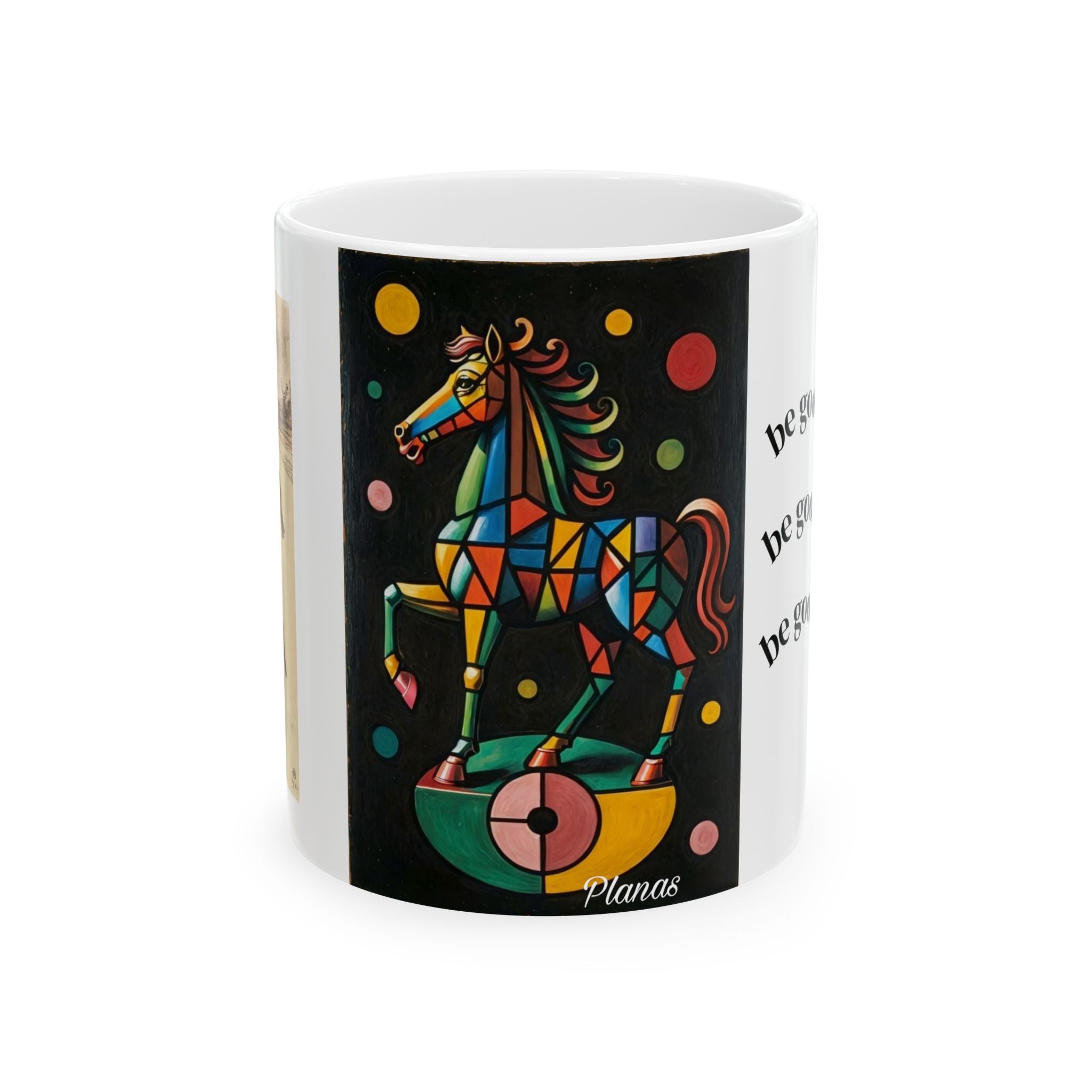 Colorful Horse Ceramic Mug with Inspirational Quotes, Perfect for Horse Lovers, Gift for Animal Enthusiasts, 11oz, 15oz, Unique Coffee Cup