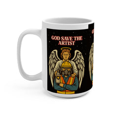 Mug — "God Save the Artist" Illustrated Protective-Worker 15oz Coffee Mug