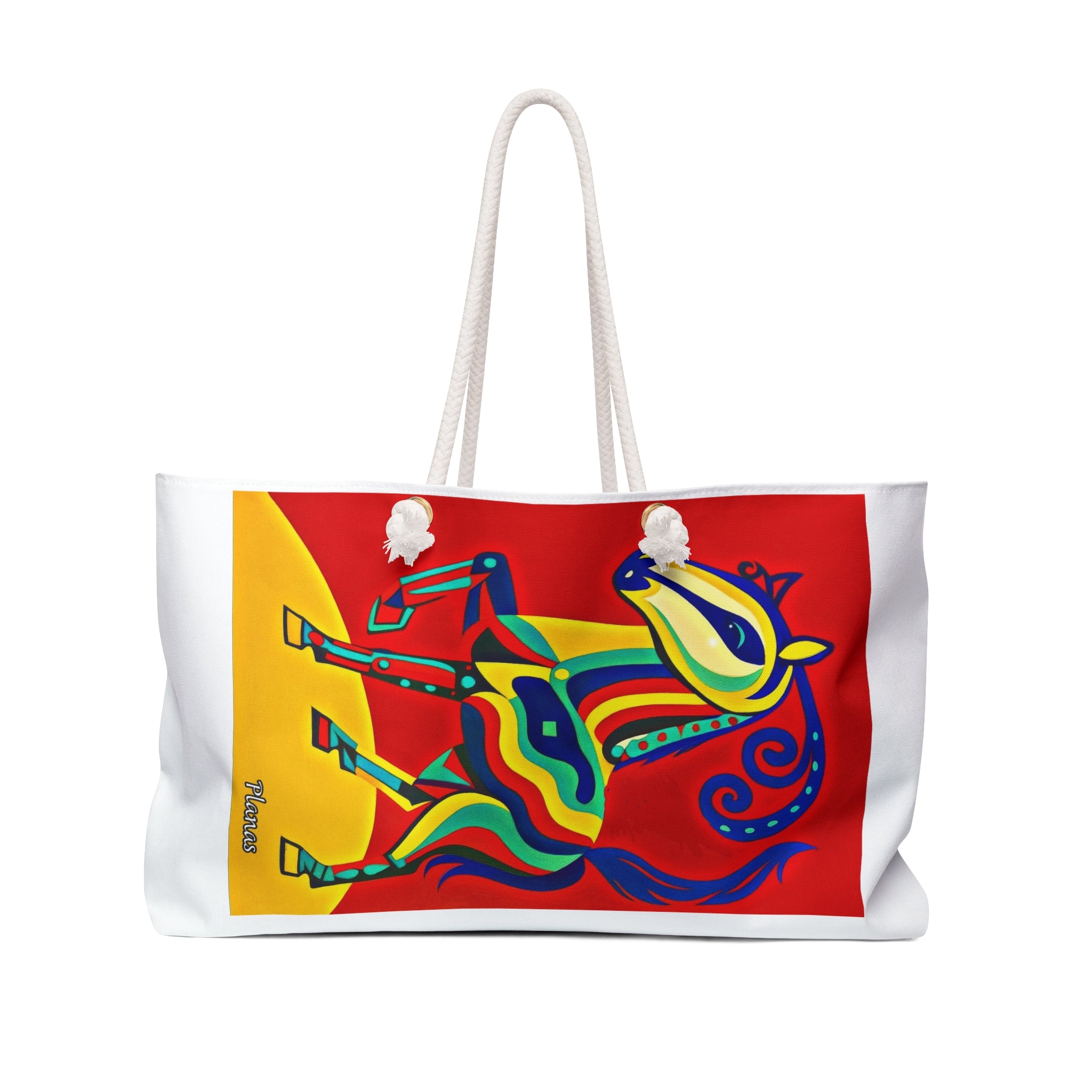 Weekender Bag - Neon Horse Design by Planas