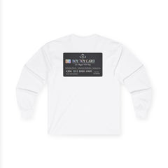 Long Sleeve Tee — 'Boy Toy Card' Credit Card Graphic Shirt