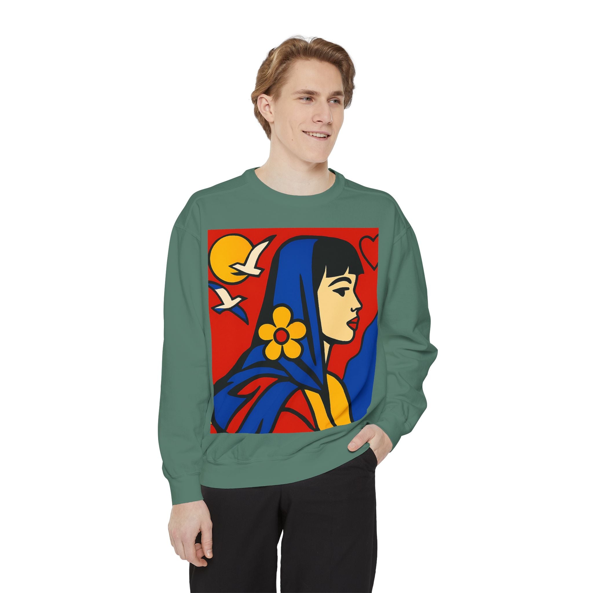 Unisex Garment-Dyed Sweatshirt - planetplanasspace