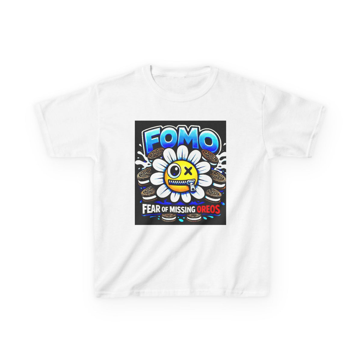 Kids Tee — FOMO 'Fear of Missing Oreos' Cartoon Graphic