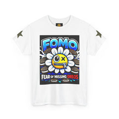 Graphic Tee — 'FOMO: Fear of Missing Oreos' Colorful Flower Art T-Shirt