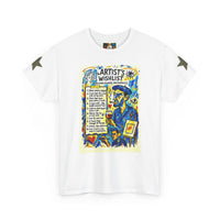 Artist's Wishlist Tee, Unisex Heavy Cotton Tee, Creative Gift for Artists, Unique Art T-Shirt, Art Lover's Apparel, Expressive Fashion