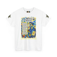 Artist's Wishlist Tee, Unisex Heavy Cotton Tee, Creative Gift for Artists, Unique Art T-Shirt, Art Lover's Apparel, Expressive Fashion