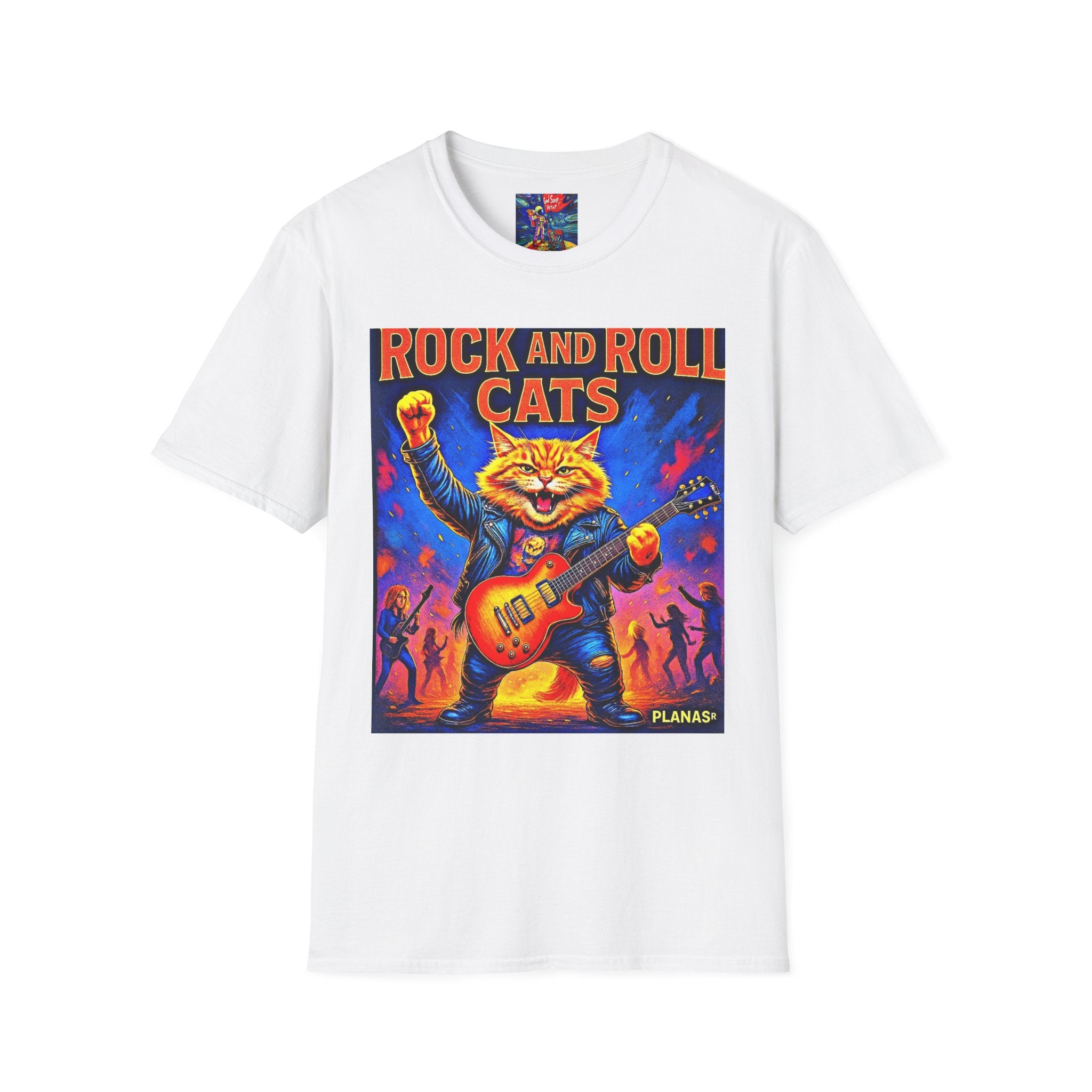 Rock and Roll Fat Cat T-Shirt — "Year of the Rock and Roll" Art Tee