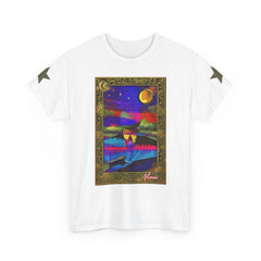 Yellow Stone Nights , Colorful Cotton T-Shirt, Graphic Tee for Art Lovers, Unique Gift for Birthdays, Cozy Casual Top