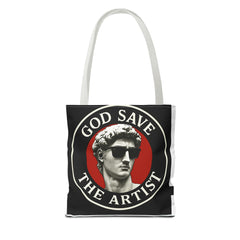 Copy of Tote Bag - Graphic Cubic Style Flowers Designer Weekend Bag with God Safety Artist Logo