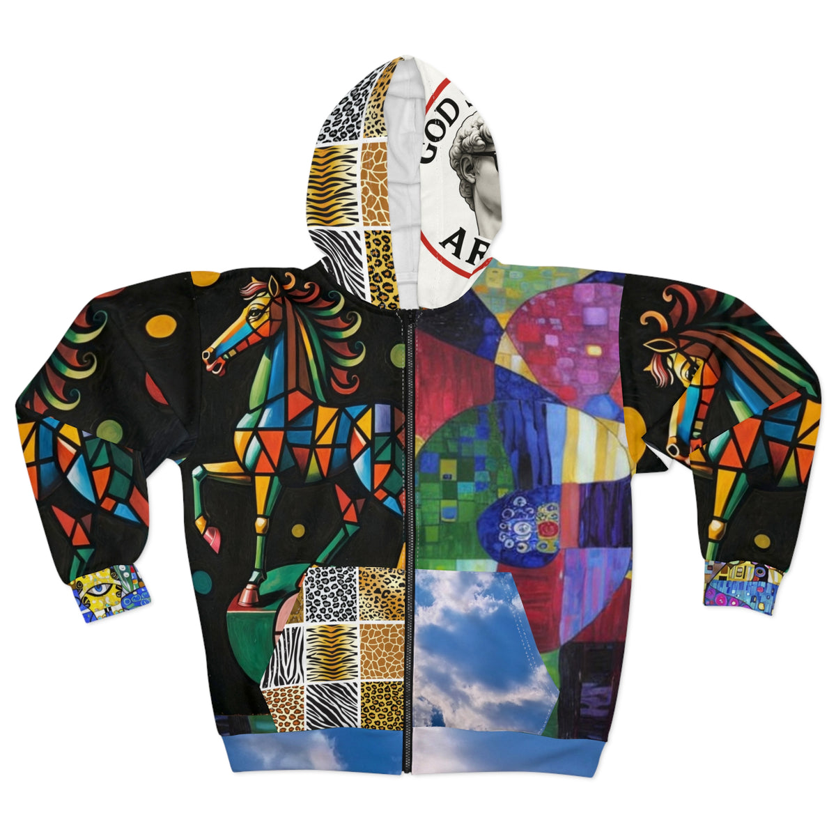 Copy of Copy of Copy of Unisex Zip Hoodie (AOP)