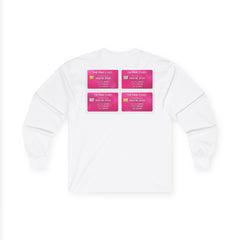Long Sleeve Tee — 'The Pink Card: Train Me, Bitch' Novelty Graphic Shirt