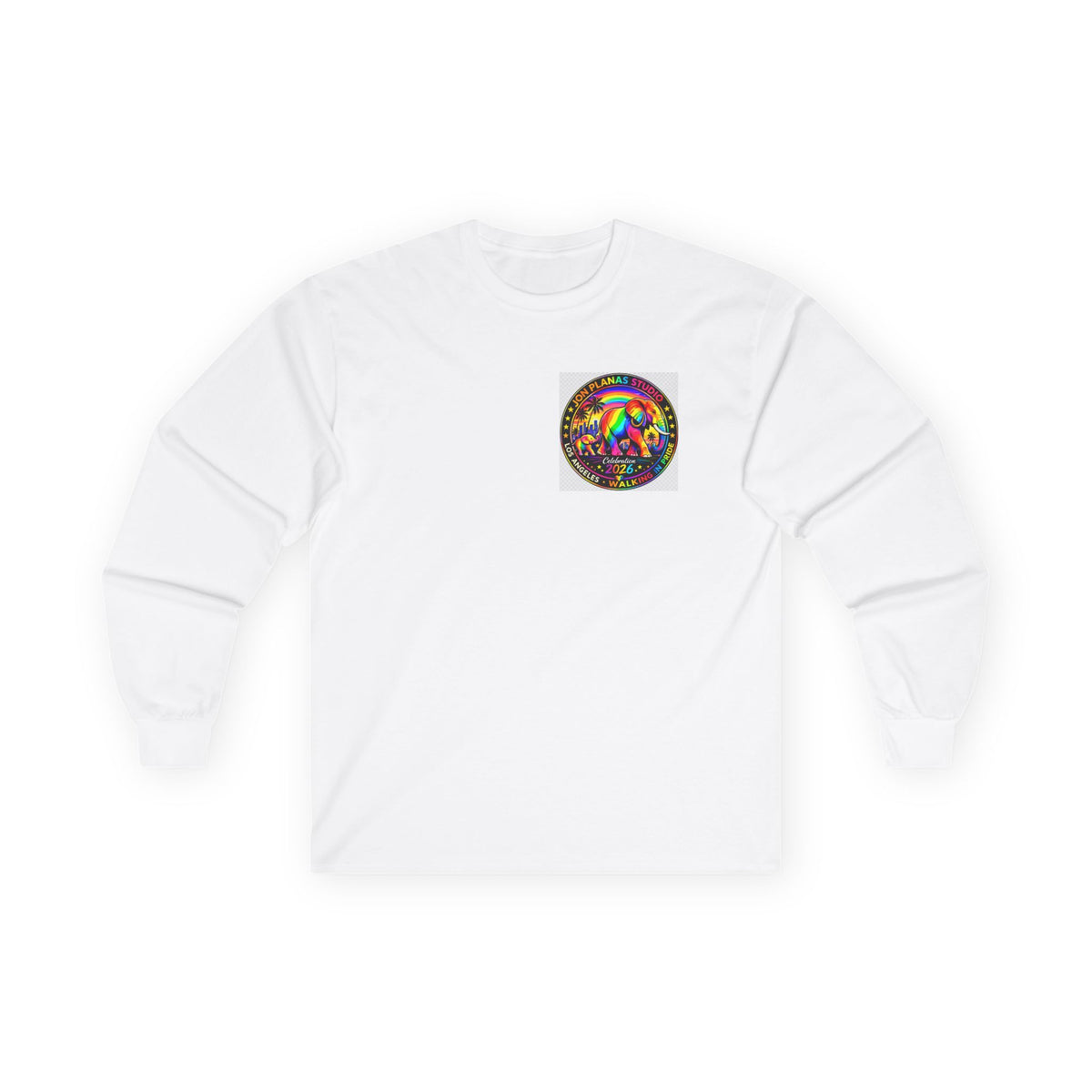 Long Sleeve Tee — Colorful Elephant 'Celebration 2026' Graphic