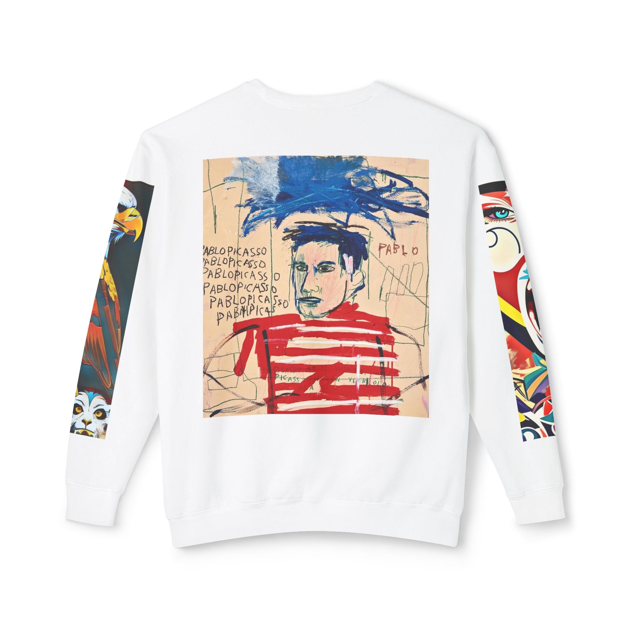 Rockstar Cat Crewneck Sweatshirt - Unisex Lightweight Music Apparel