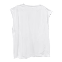 Men's Loose Short Sleeve T-Shirt round Neck Sleeveless Casual Breathable Summer Sports Basic Vest