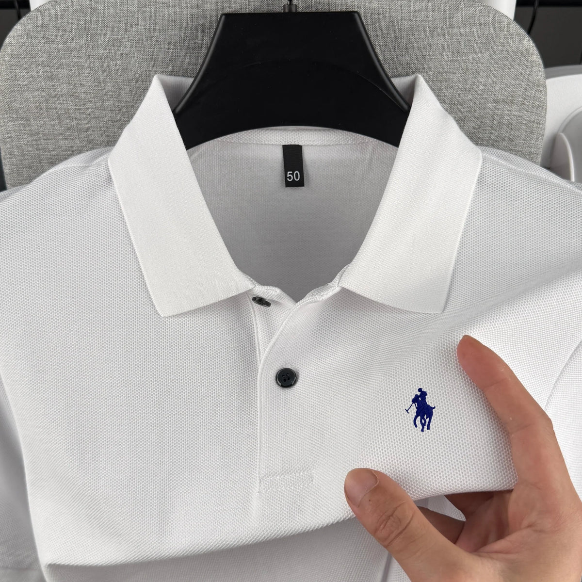 100% pure cotton high-end brand men's short sleeve polo shirt 2026 summer luxury fashion pony embroidery golf top casual T-shirt
