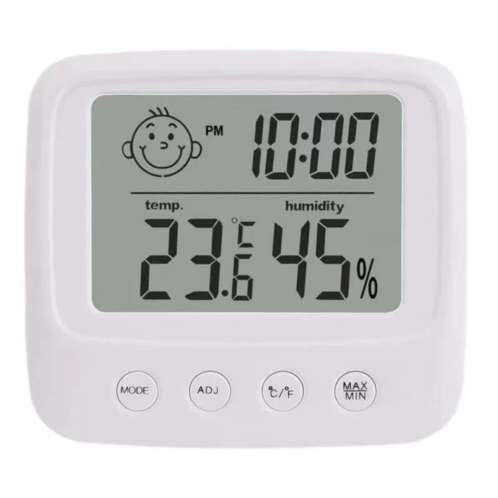 Indoor Thermometers Digital Meter Hygrometer Room Thermometer and Humidity Gauge with Clock Humidity Temperature Tool