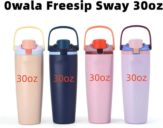 Replacement Lid Compatible Accessory with Owala FreeSip Sway 30oz Water Bottles,Caps with Carry Handle, Easy-Open Button